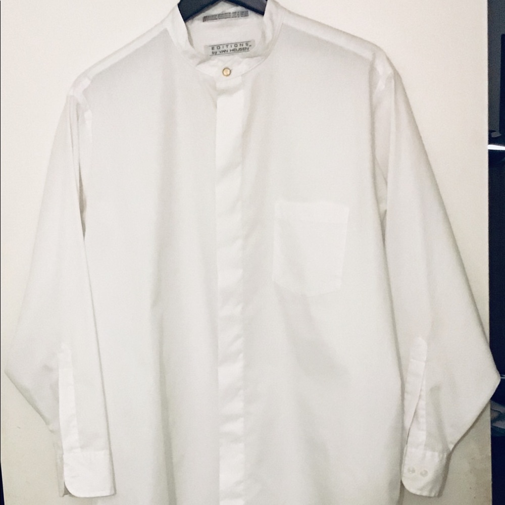 “VAN HEUSEN” Editions Banded Collar Shirt